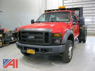 2008 Ford F550 Super Duty Flatbed Truck with Spreader