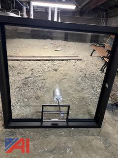 Glass Transaction Window with Microphone
