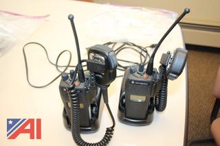 (2) Motorola XTS 2500 Radios, Chargers and Lapel Mics