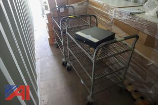 (2) Rolling 3-tier Utility Carts and More