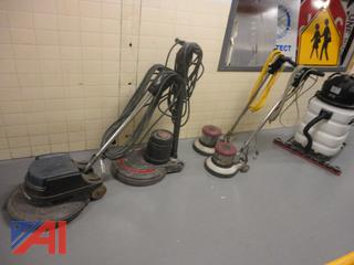 (5) Assorted Floor Scrubbers and Shop Vac
