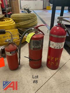 (#8) (3) Fire Extinguishers 