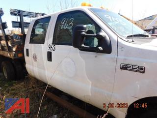 (#963) 2004 Ford F350 Super Duty Crew Cab Rack Dump Truck