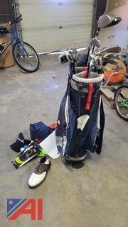 Golf Bag with Clubs, Shoes & Accessories