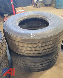 (2) Goodyear Steer Tires, 425/65R22.5