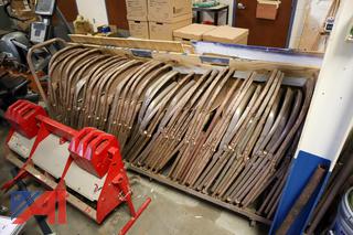 (40) Steel Folding Chairs & Cart