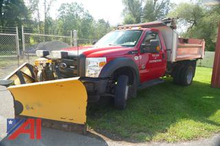(#9) 2013 Ford F550 Stainless Steel Dump Truck with Plow
