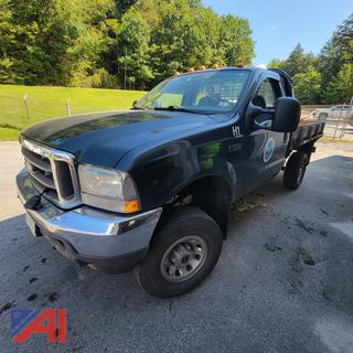 2004 Ford F350 Flatbed Truck with Plow