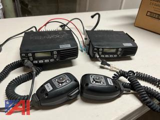 (2) Kenwood TX8160H UHF FM with Brackets and Mikes 