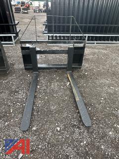 Skid Steer Mounted Pallet Frame and Forks