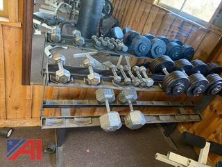 Weight Rack with Free Weights