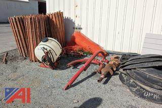 Post Hole Digger, Pesticide Sprayer & (6) Rolls-Wood Fence