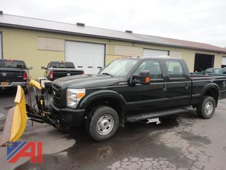 2016 Ford F250 Super Duty Crew Cab Pickup Truck with Plow