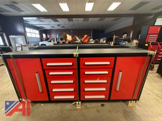 Steelman 7' Storage Cabinets with Workbench

