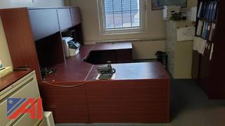 Desk with Hutch and Credenza Set
