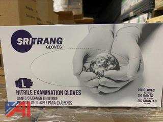 (2758 Boxes) Sri Trang Nitrile Gloves, 250 Gloves/Bx Size Large PM204, New/Old Stock