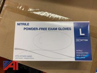 (8025 Boxes) Caring International Nitrile Exam Gloves, 250 Gloves/Bx Size Large NIT7586, New/Old Stock