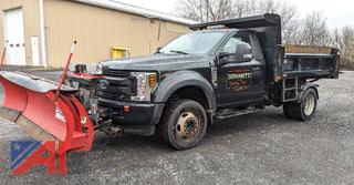 2019 Ford F550 Super Duty Dump Truck with Plow, Wing & SS Spreader