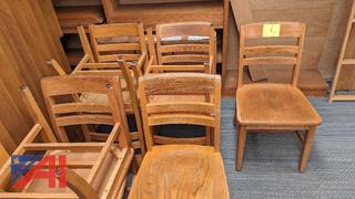 (7) Oak Chairs 