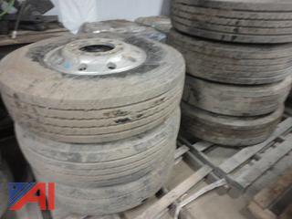 (7) 12R22.5 Truck Tires