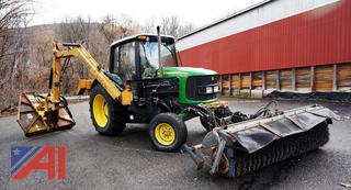 John Deere 6330 Tractor w/Boom Mower & Broom