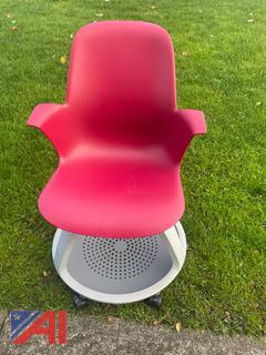 (20) Steelcase Red Rolling Chairs