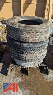 (4) Assorted 22.5 Drive Tires