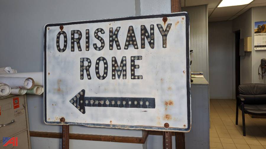 Auctions International Auction Town of WhitestownNY 35687 ITEM 30 x 43" Road Sign