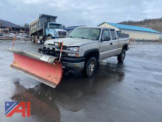 2004 Chevy Silverado 2500HD Extended Cab Pickup Truck with Plow