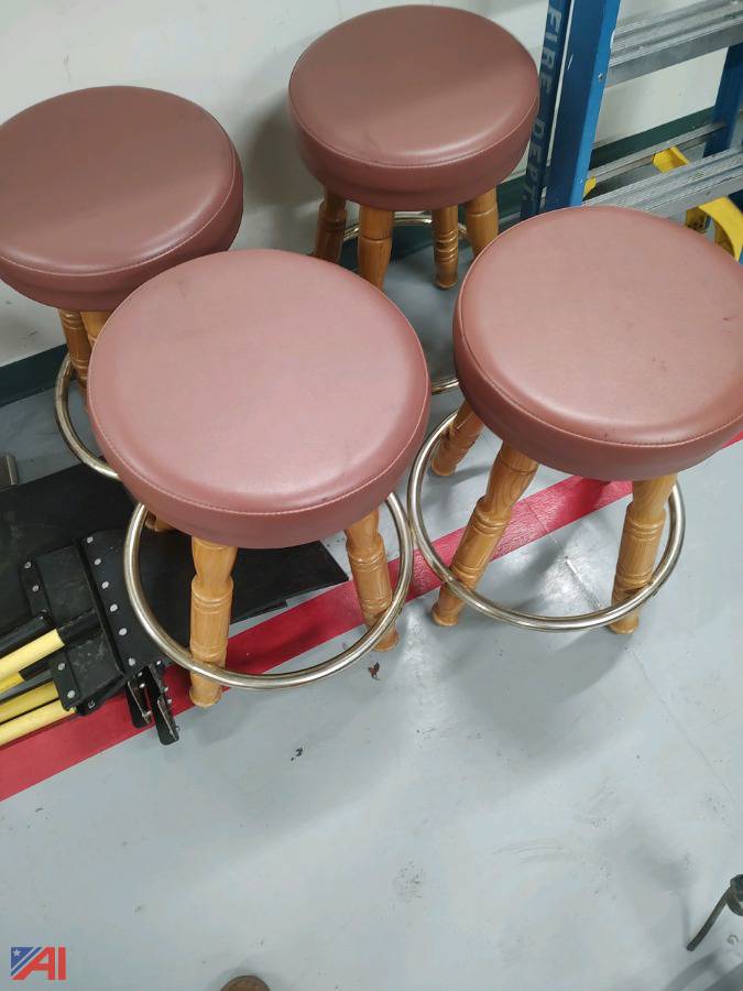 Auctions International Auction Louisville Volunteer FDNY 35854 ITEM (4) Bar Stools