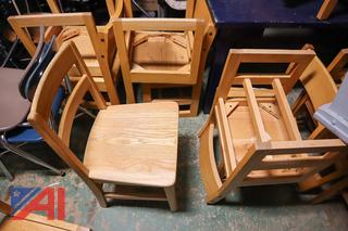 (19) Matching Oak Side Chairs 