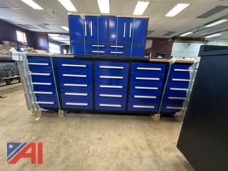 Steelman 10' Blue Workbench with Storage Drawers