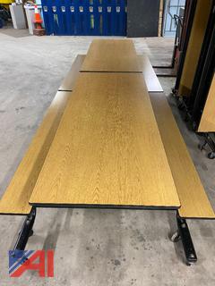 (10) Palmer Snyder 12' Folding Rollaway Cafeteria Tables