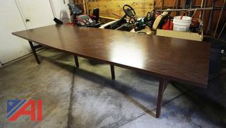 12' Walnut Laminated Conference Table