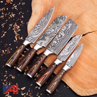Handmade Damscus Steel Chef Knife Set, New