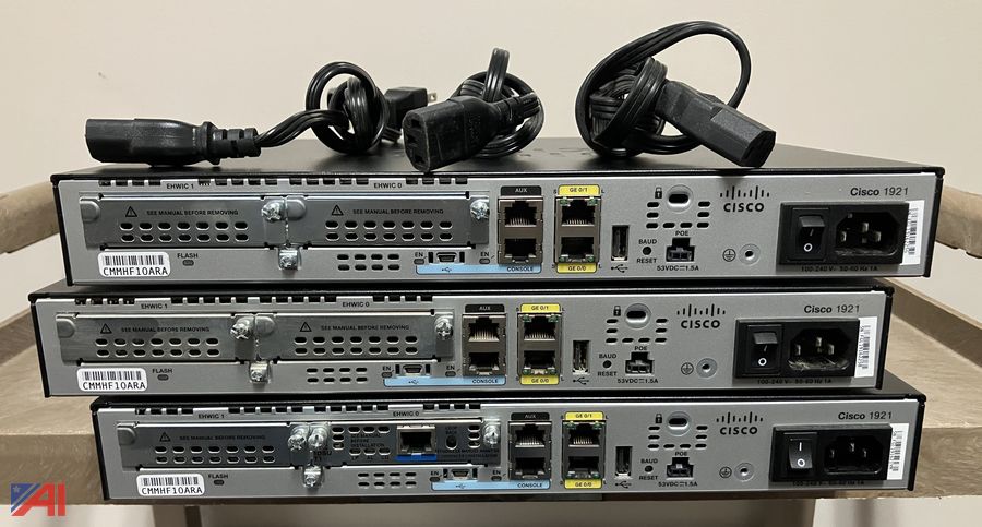 3) Cisco 1921/K9 Routers Auction | Auctions International