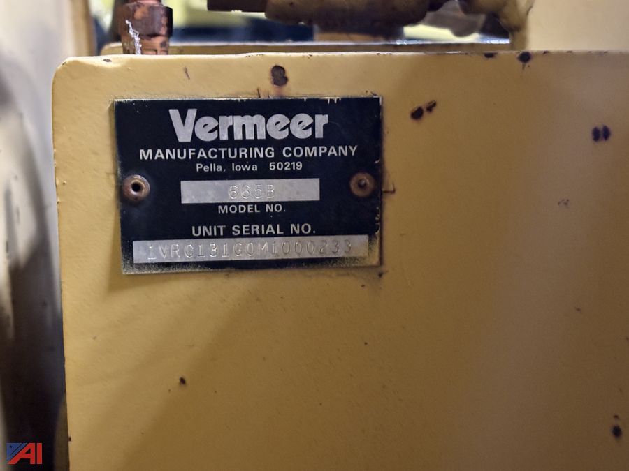 1991 Vermeer 665B Tow Behind Stump Grinder Auction | Auctions